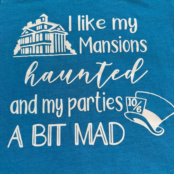 🤍5 for 20$ Disney Girls Short Sleeve Tee with Haunted Mansion Design 6-8 - Picture 3 of 7